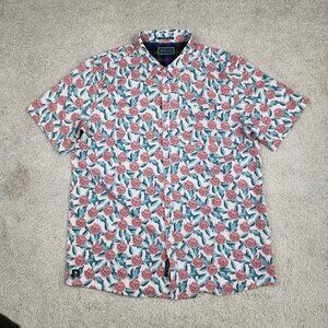 William Murray Polo Shirt Size Extra Large White XL Golf Floral Flowers USA ATX